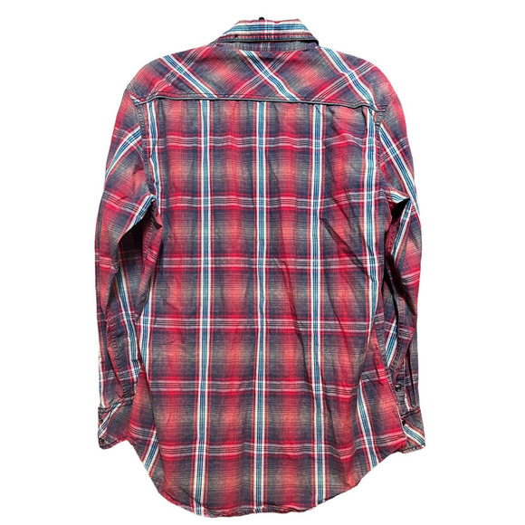 Rock & Roll CowBoy Men’s Snap On Long Sleeve Plaid Shirt - Picture 6 of 7